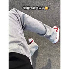 美式复古高街做旧水洗直筒情侣微喇加绒牛仔裤L52036-P40加绒48，男装牛仔裤，星座1008