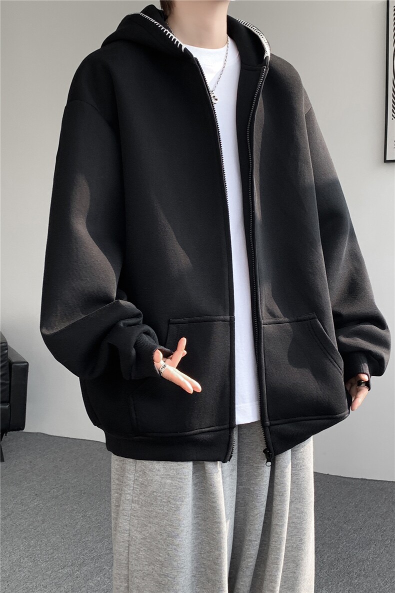3XL-S基础百搭拉链开衫卫衣男休闲外套小心机WY45-P58400g,女装短外套,电商D206-1