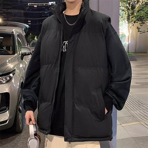 百搭外工纯色马甲棉服无袖外套气质ins潮流时尚新款简约原宿图片