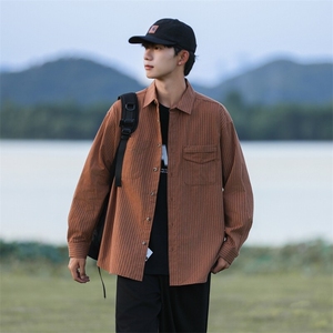 SJ-217-2-CS24415-特P45 cityboy日系条纹长袖衬衫工装衬衣外套男图片