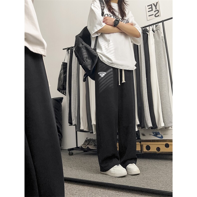2023对镜拍显高百搭风舒适直筒裤硅胶烫花WK81-特批27加绒特批32,男装休闲裤,星座718-1