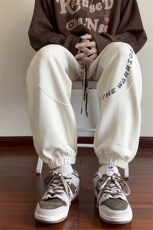 KP750P40港风休闲裤男港风宽松直筒拖地裤束脚裤卫裤，男装休闲裤，星座1204-3