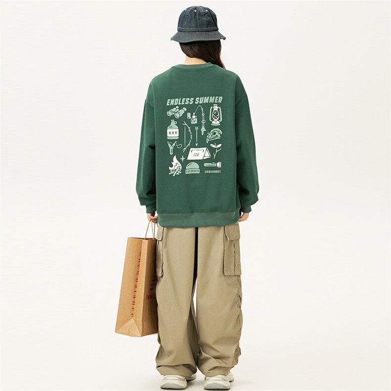2025秋季新款男装日系潮牌宽松卫衣休闲外套WY620-F68,女装短外套,电商A101（原外27）
