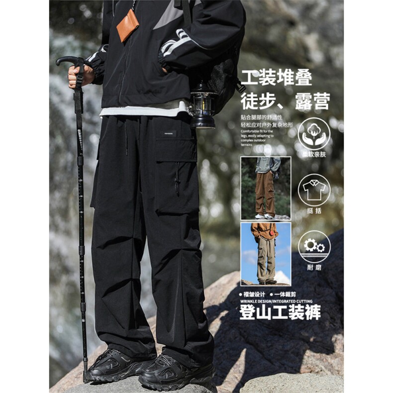户外工装裤潮牌美式运动徒步登山裤大口袋直筒休闲裤K211-特批-38图片