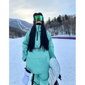 冬户外运动单板大口袋滑雪服时尚加绒银狐绒防水防风外套M25-P175图片