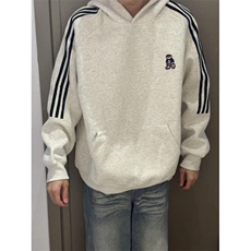 【有货】WY903CC-特P53美式复古条纹小熊刺绣连帽卫衣男女，男装卫衣，星座1007（原301D）