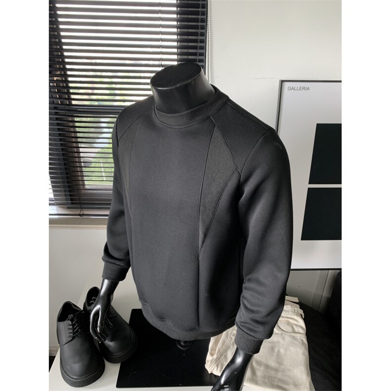 WY804-尺码M-3XL-P32-美式重磅正肩内搭小领口打底衫卫衣,男装T恤,星座1811B