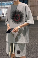 套装！华夫格套装短袖T恤短裤男TZ213-特P38，男装T恤，电商B367
