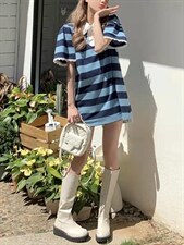 Polo学院风连衣裙现货，女装连衣裙，XTZ style