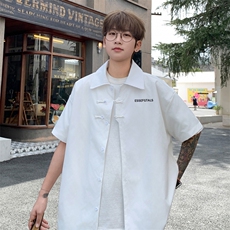 ！2025夏季新款男士风短袖衬衫情侣中式衬衣CS103特P33，男装衬衫，电商B220
