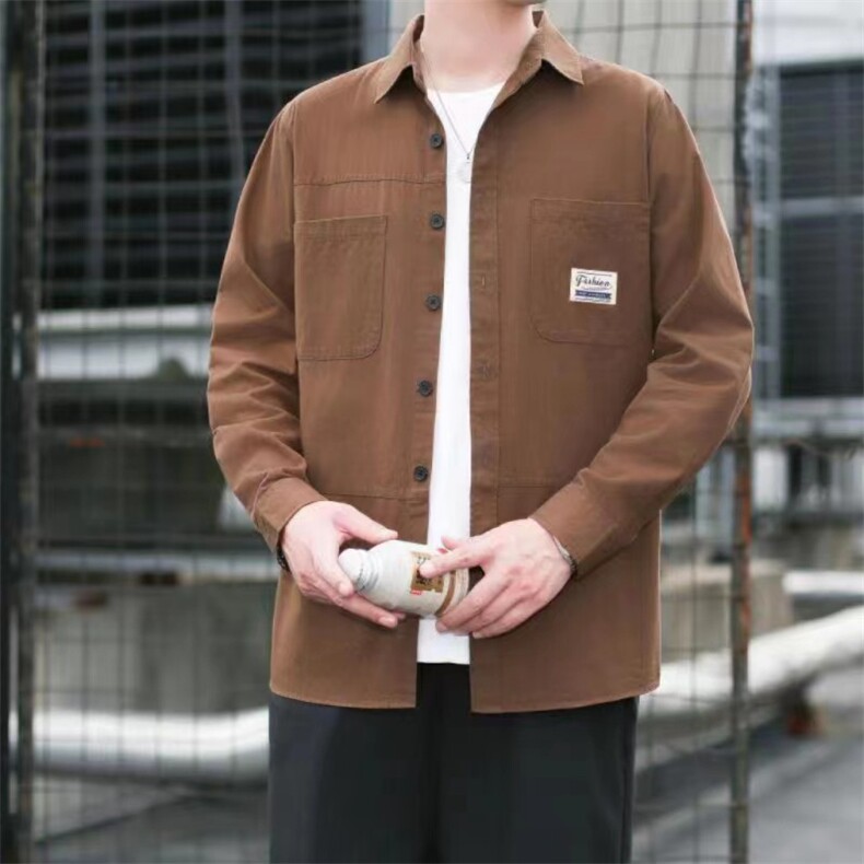 秋装新款男士纯棉长袖衬衫宽松休闲衬衣外套cs888-p40,男装衬衫,星座102C-1(原星座100)