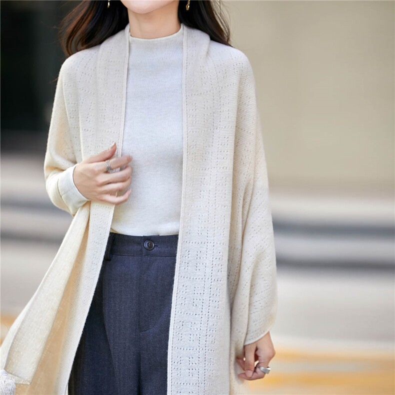 2025百搭时尚简约带穗披肩围巾，披肩，越洋羊