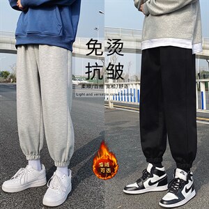 加绒2023秋冬卫裤高弹健康布聚酯纤维WK602-1-p22加绒特批30,男装休闲裤,星座718-1
