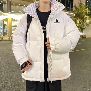 抖音得物品质深度库存三防面料假两件格子棉衣外套棉服66632特P85图片