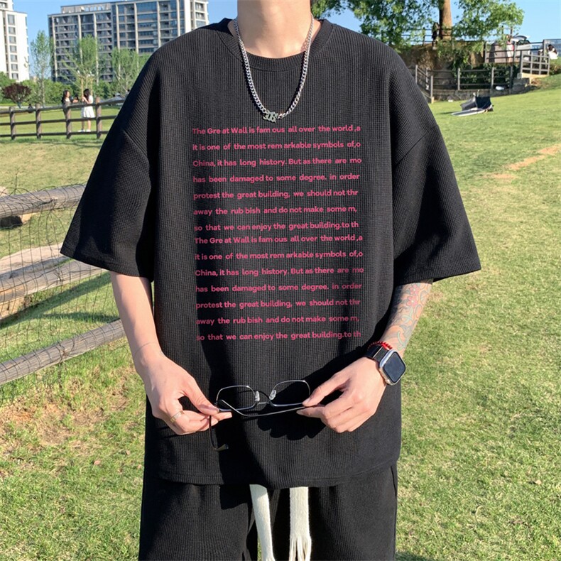 量大优供视频华夫格短袖T恤半袖男HDX526-特P18,男装T恤,电商B371