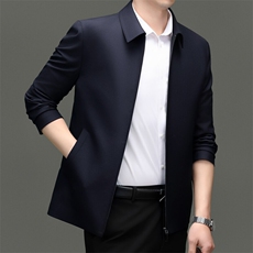 HY88601精仿羊毛男士精品商务行政夹克高端商场品质，男装夹克，钱塘207-1