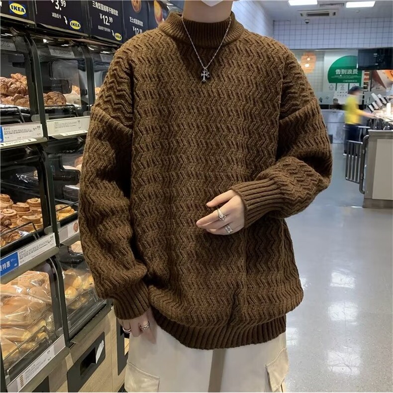 美式圆领毛衣男慵懒风休闲针织衫X022P46,男装针织衫/毛衣,星座1116-2