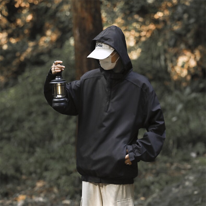 春秋工装连帽外套男宽松韩版情侣嘻哈街头潮冲锋上衣JK0416-P55,男装夹克,星座308B-1