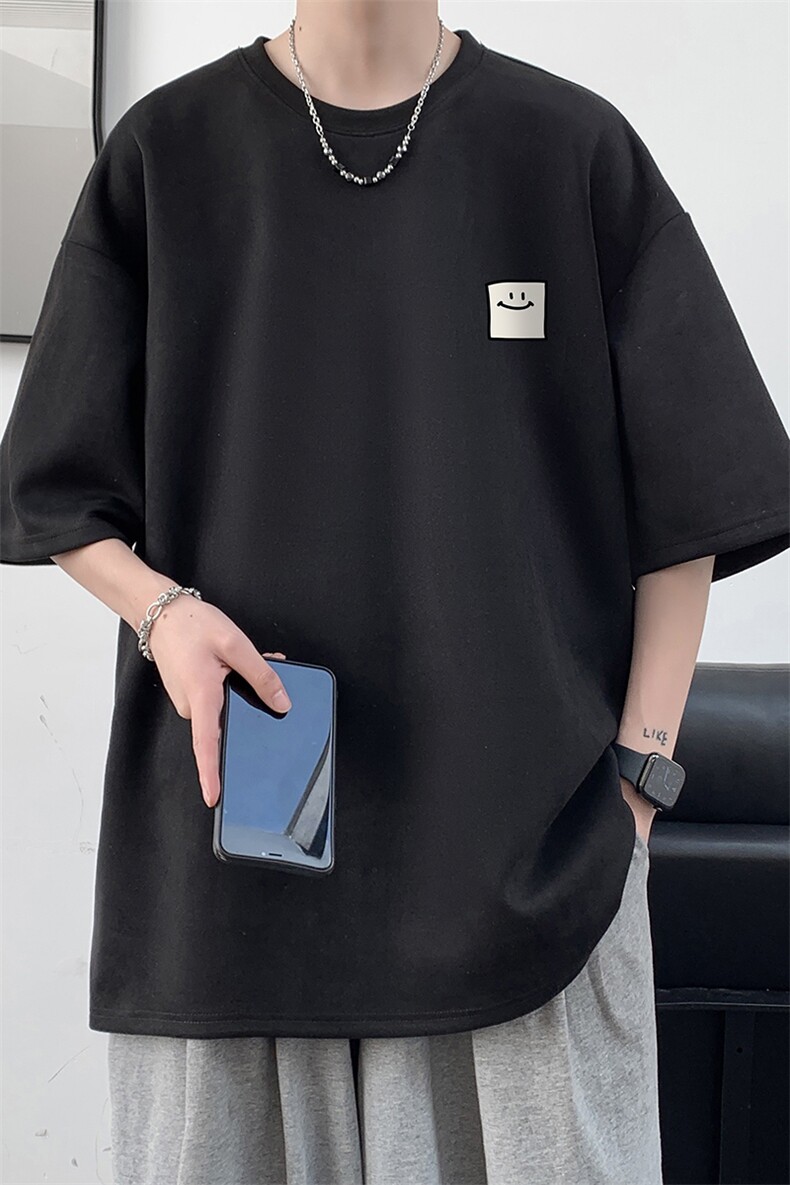 麂皮绒短袖t恤男大码半袖男大皂风JD82316-P25,男装T恤,电商A040