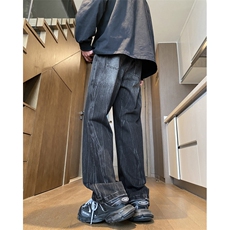 2025秋季新款美式高街复古水洗微喇牛仔裤B315-K24008-p60控78，男装牛仔裤，电商B315