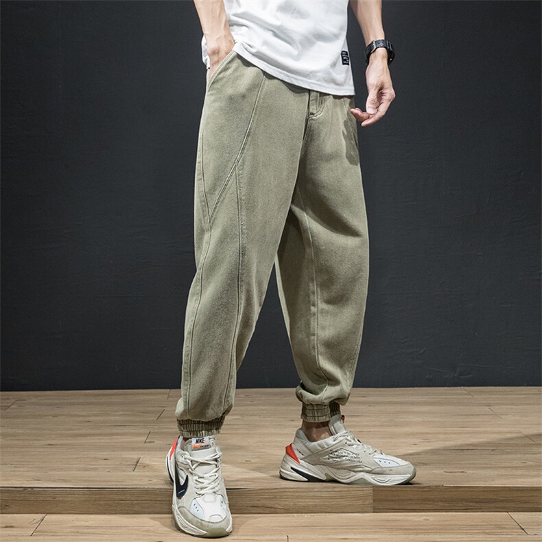 5063-863国潮工装磨毛工装哈伦裤,男装休闲裤,星座304A-1