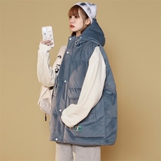 冬款中性加厚时尚连帽棉服马甲背心棉衣外套男士8130-P95控价118，男装背心/马甲，电商A441-1