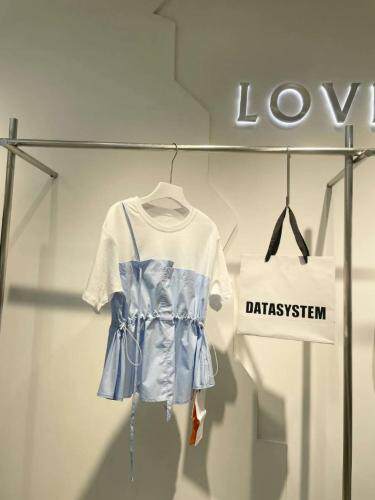 收绳拼接上衣，女装，LOVELS