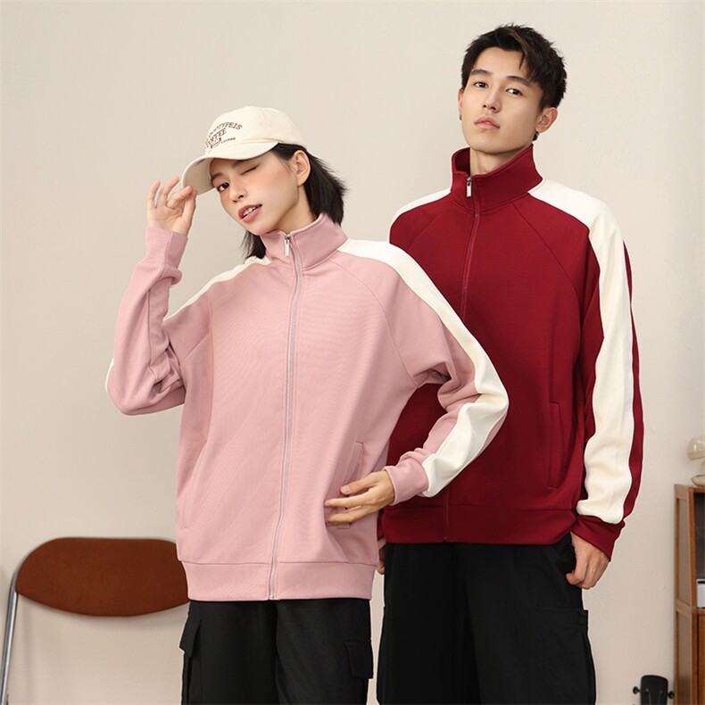 2025秋冬季棒球服拼色卫衣男女学生定制团服班服W011P45,女装职业装,星座1602B（原101B-1）