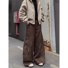 网图-K889-P6825春装重工休闲弯刀裤宽松直筒拖地裤，男装休闲裤，电商B327