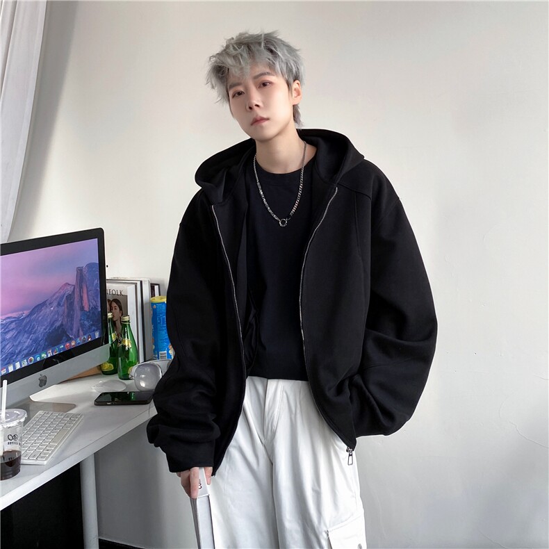 现货高品供得物抖音春装新款开衫短款卫衣潮218-7-Y108-P85-控108,男装卫衣,星座218-7