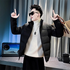 冬季新款男士修身立领棉衣男潮流简约小棉袄棉服外套MY9809-P125，男装棉衣，电商A368