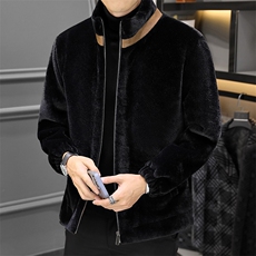 冬季加厚超柔貂绒男士时尚保暖抗寒休闲男装外套SFH2151-P180，男装棉衣，星座1105-3