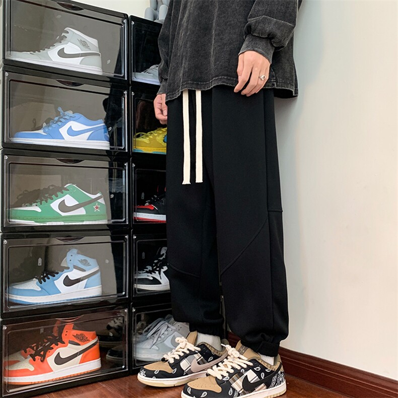 春季新款裤子男潮牌运动裤宽松男士束脚裤休闲长裤DK18P48控78图片