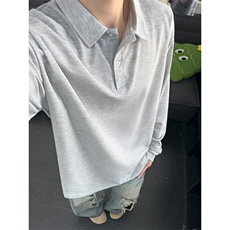 PL9010-P21-控48-现货POLO衫男长袖T恤纯色翻领透气网眼，男装Polo衫，星座116