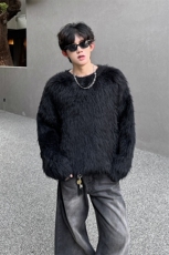 秋冬新款男士针织衫圆领男士马海毛毛衣男A071-6608-P55，男装针织衫/毛衣，电商A071