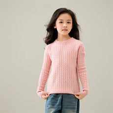 时尚百搭通勤休闲扭花儿童羊毛衫，童装儿童羊毛衫，奥澜羊绒