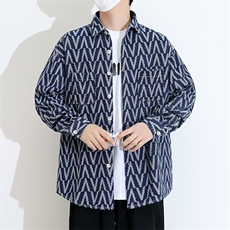 [006]长袖衬衫外套男款春秋新款衬衣宽流百搭休闲A079-J388-P55，男装衬衫，电商A079