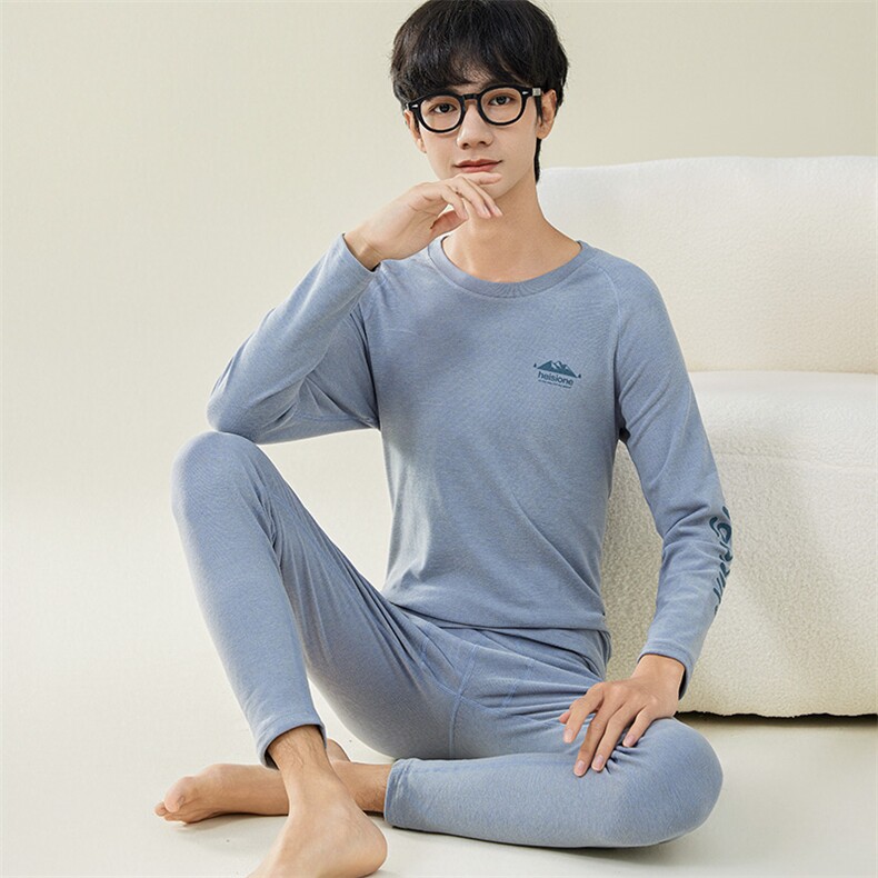 男士秋衣秋裤休闲薄款情侣保暖内衣套装两件套TZ2530-P42,男装休闲套装,星座310B-3