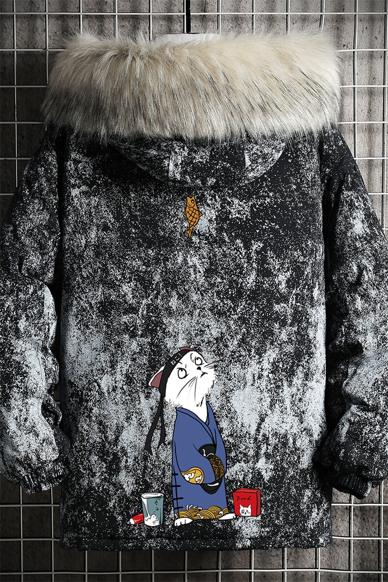 MC49014-P135日系潮衣男大码派克服男工装服外套袄网格,男装棉衣,电商A040A