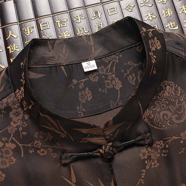 DR5232钱塘2020-2夏季新款中老年男士唐装套装风两件套P105,男装民族服装,钱塘207-2