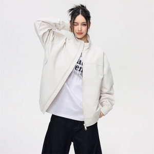 26春装新款美拉德立领飞行夹克boxy廓形休闲百搭外套上衣开衫外套
