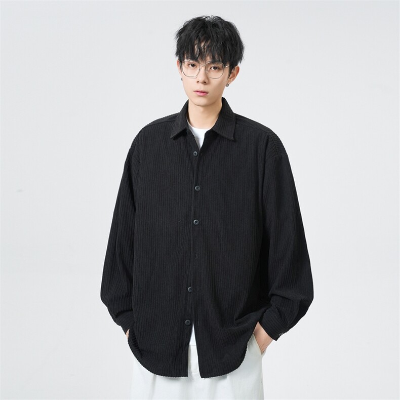 25年春季条纹长袖衬衫得物二开衬衣宽松现货DS-C323-1-2311-T批40图片