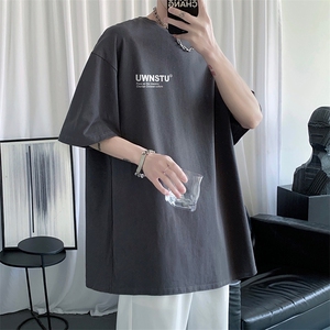 HXT1052TP25-控价38  潮短袖T恤男生ins潮流宽松百搭情侣装夏季图片