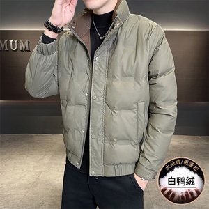 MY906-P120 2025秋冬男士标50立领羽绒服青年保暖加厚棉服外套图片