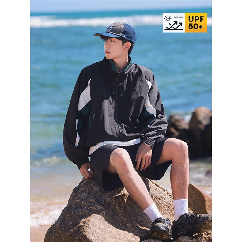 【UPF50+防晒衣】X2384-TP45控价78夏季新款抗晒防紫外线外套,男装夹克,电商A102-1