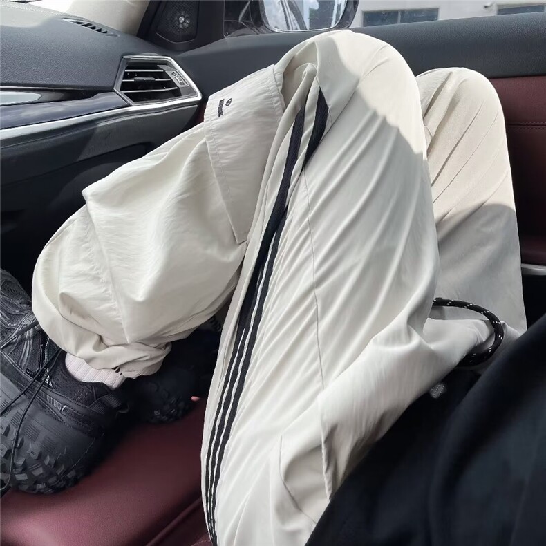 休闲裤男士韩版潮流高街帅拼色口袋2024夏季ins宽松长裤K5537-P38,男装休闲裤,星座412-3