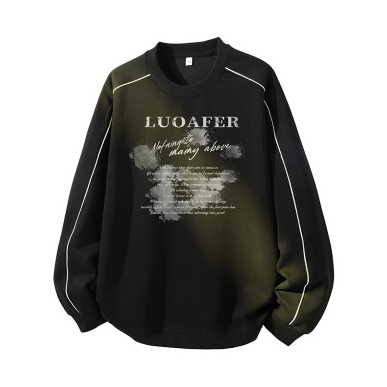 得物供货、复合重磅420克现货圆领卫衣宽松HD019-1-YLT25185-P35,男装卫衣,电商019-1