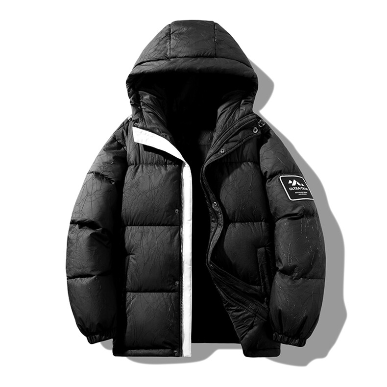 新标90白鸭绒连帽羽绒服时尚休闲简约百搭外套BL0617-P268，男装羽绒服，电商B306