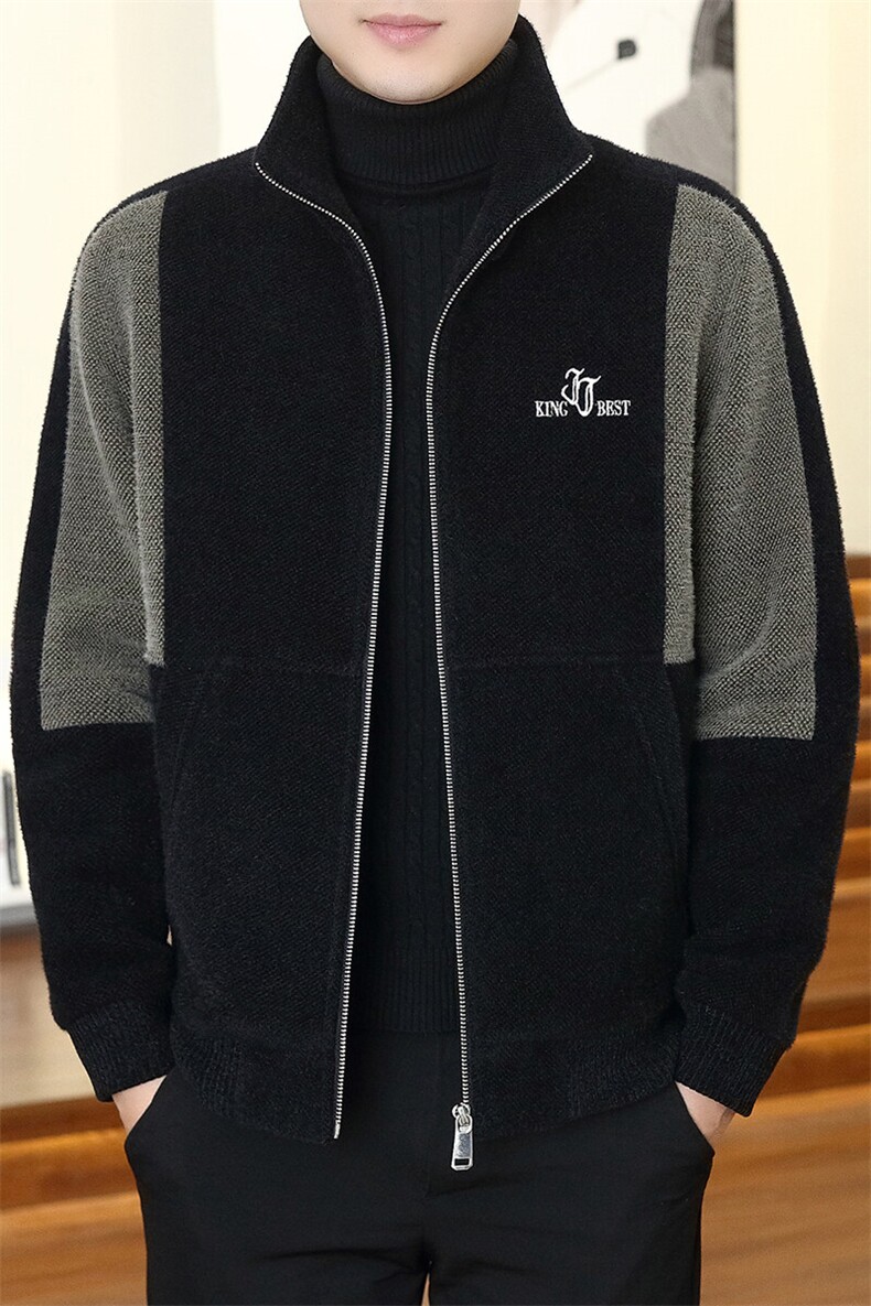新款秋冬男士立领修身潮流加棉加厚毛呢外套上衣男D16P145控228,女装短外套,电商B226-2（原B217-2）
