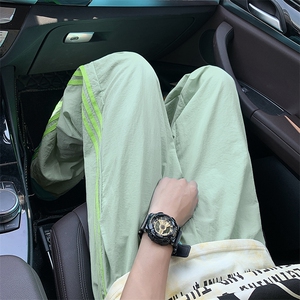 多巴胺秋夏薄款休闲裤男女韩版潮三条杠2024新款ins长裤K5482-P35图片
